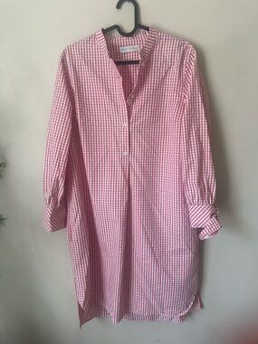 August Morgan by Kate Hersch check gingham dress small 100% cotton